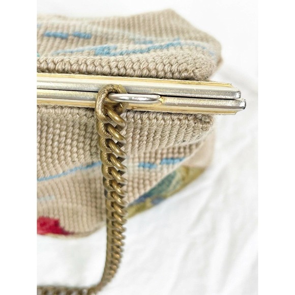 40’s Collectible Detroit Needlepoint Multicolor Handbag by Christine Custom Bags - Picture 6 of 10